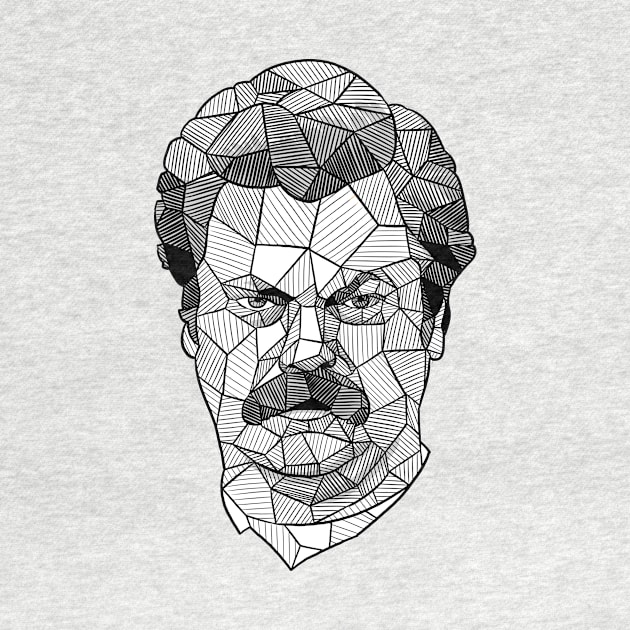 Sketchy Geometric Ron Swanson by polliadesign